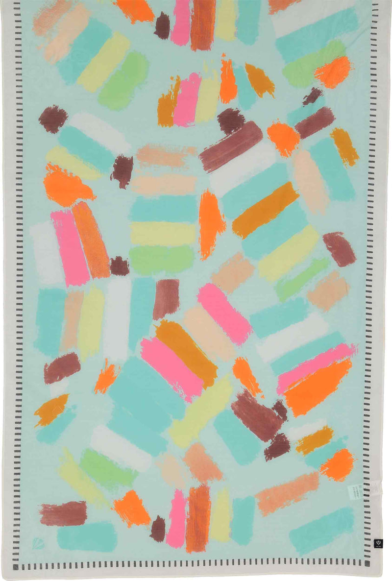 An image of the Fraas Abstract Print Cotton Silk Wrap