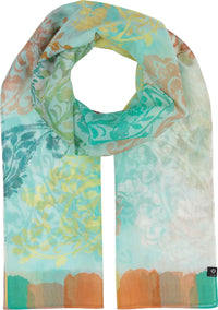 An image of the Fraas Tonal Floral Cotton Silk Wrap