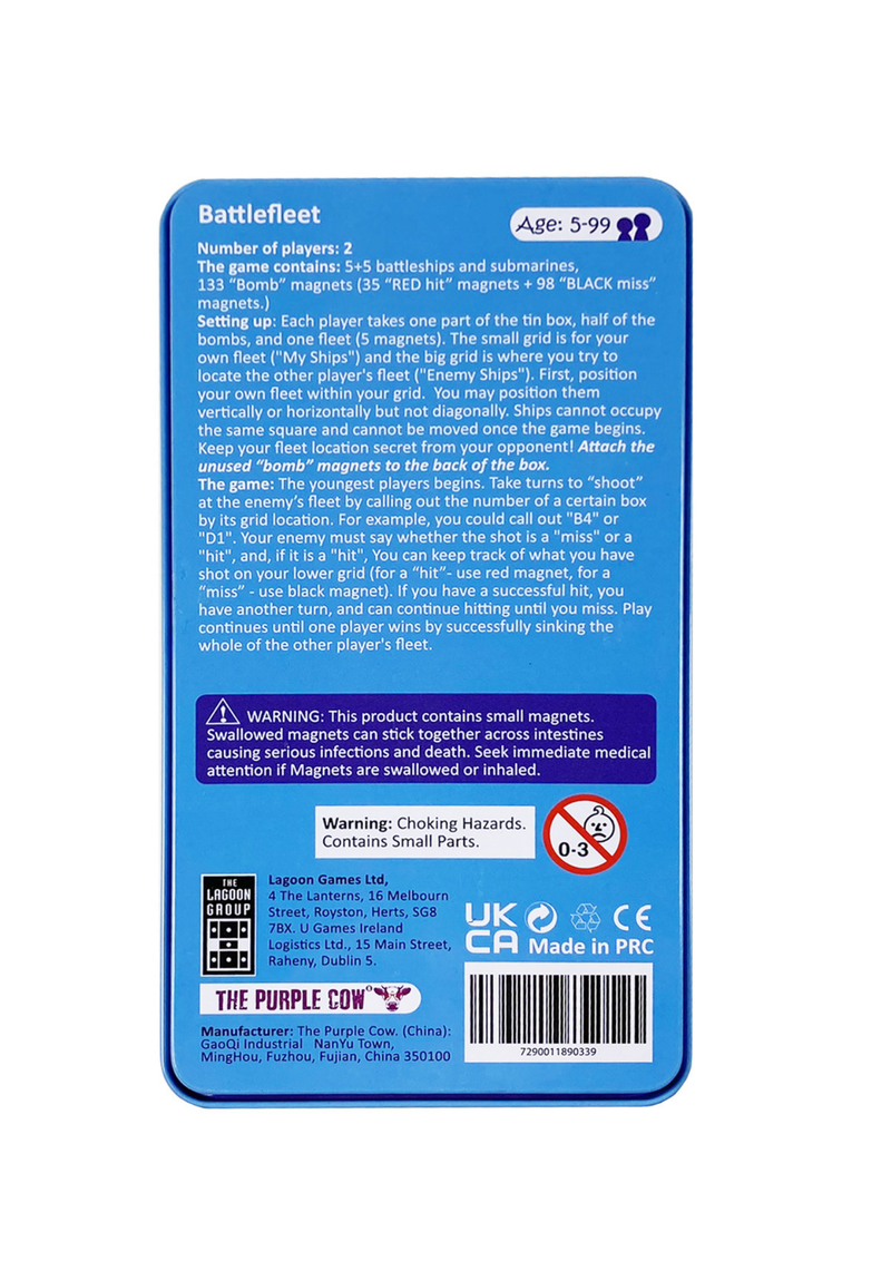 An image of the University Games Battleship Magnetic Travel Game