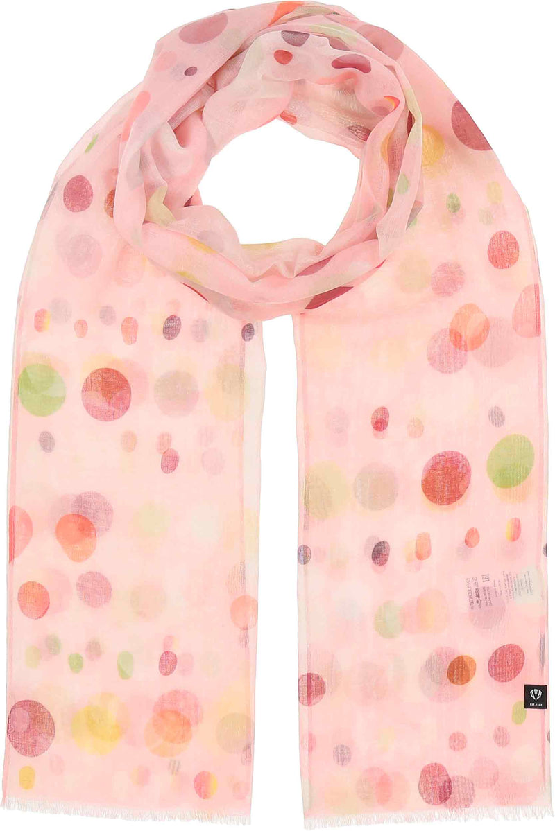 An image of the Fraas Abstarct Polka Dot Recycled Print Scarf