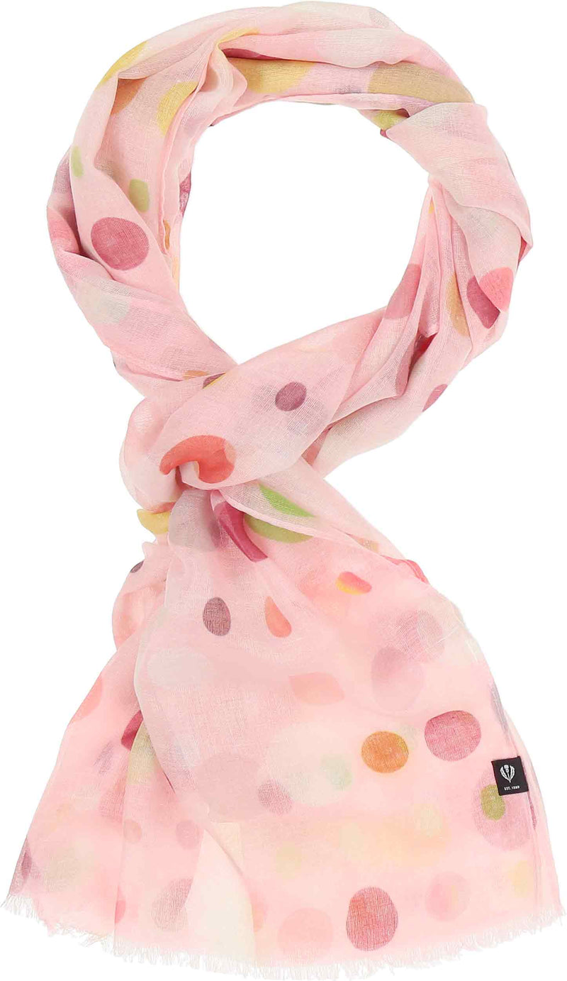 An image of the Fraas Abstarct Polka Dot Recycled Print Scarf