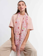 An image of the Fraas Abstarct Polka Dot Recycled Print Scarf