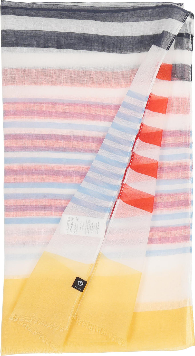 An image of the Fraas Horizontal Stripe Recycled Print Scarf