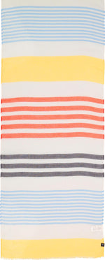 An image of the Fraas Horizontal Stripe Recycled Print Scarf