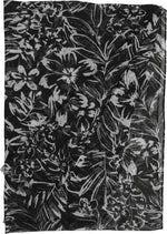 An image of the Fraas Monochrome Floral Recycled Print Scarf