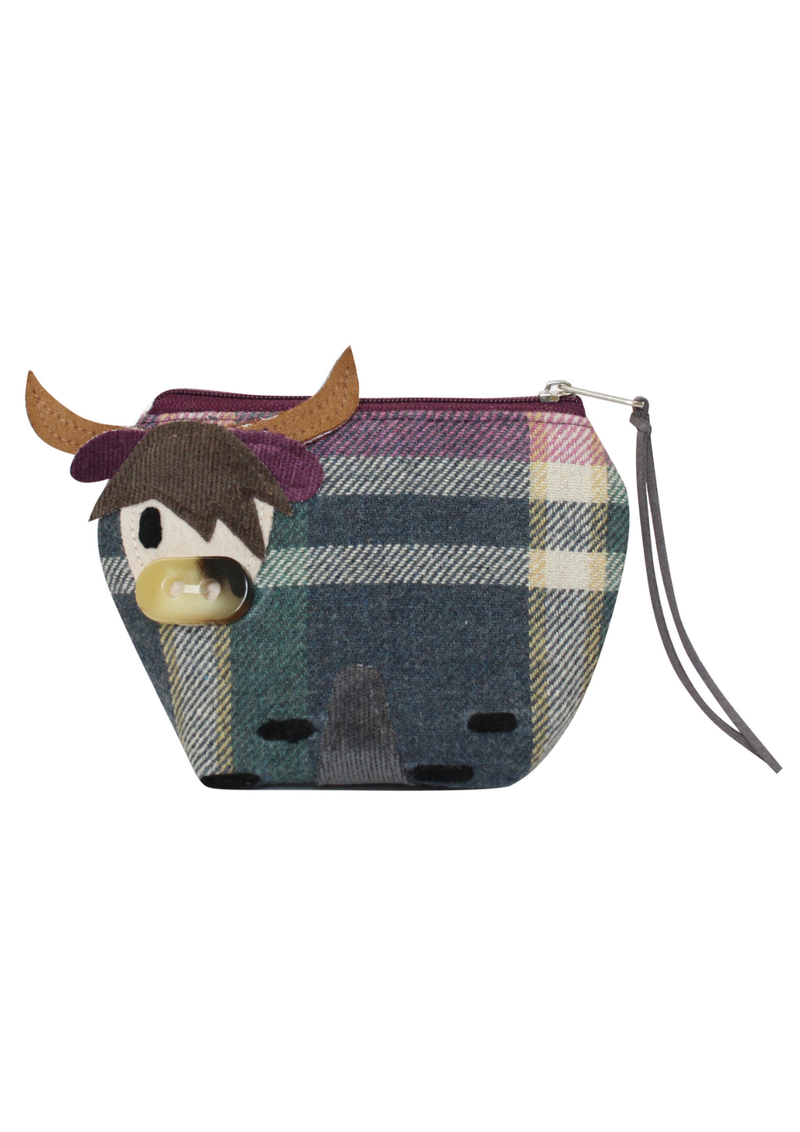 An image of the Earthsquared Tweed Cow Purse