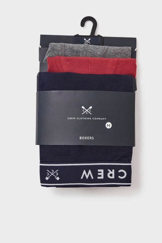 An image of the Crew Clothing 3 Pack Jersey Boxers