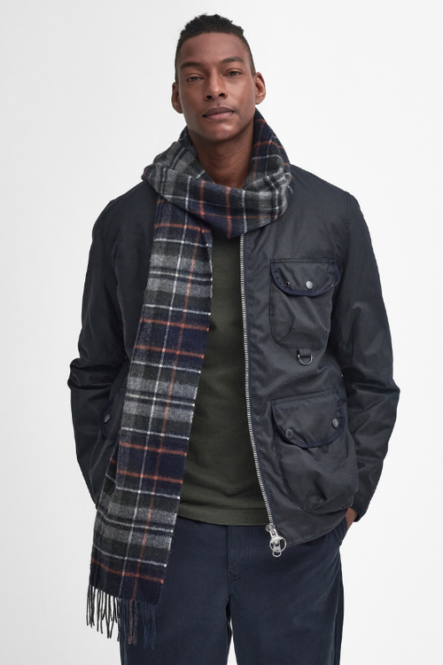 An image of the Barbour New Check Tartan Scarf
