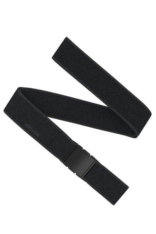 An image of the Arcade Belts Atlas Slim Belt in the colour Black.