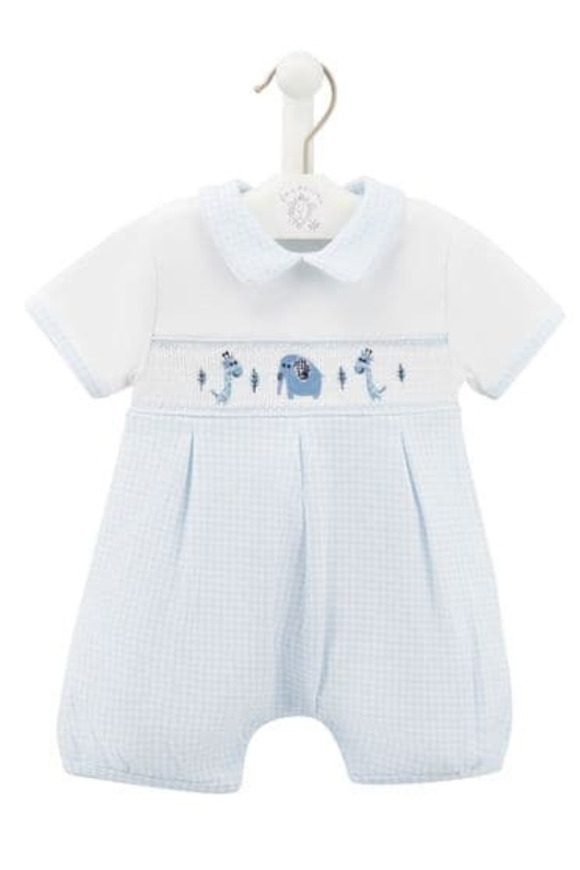 An image of the Dandelion Jungle Friends Smocked Romper