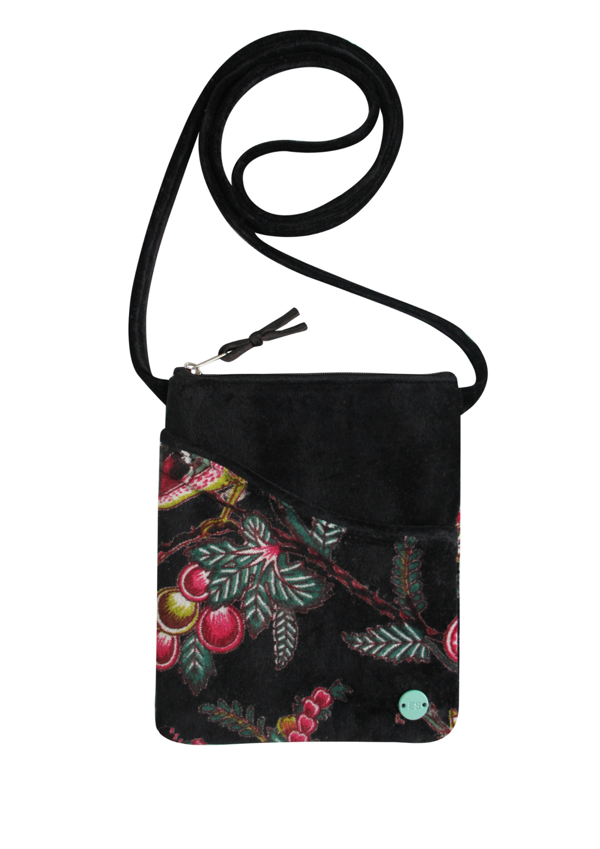 An image of the Earthsquared Printed Velvet Sling Bag