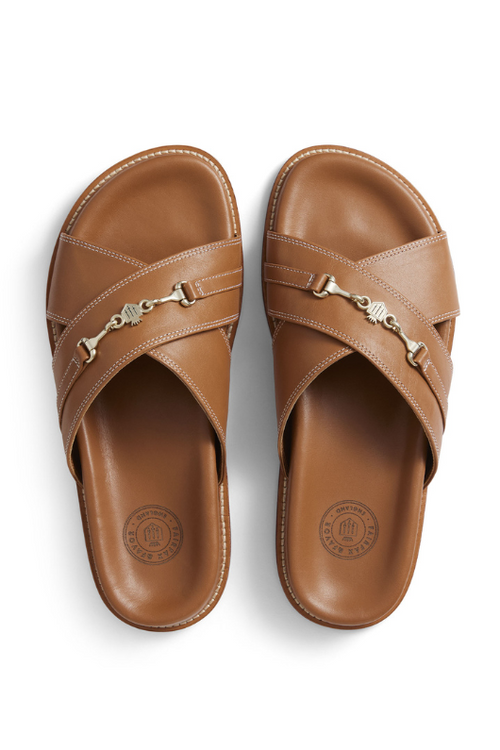 An image of the Fairfax & Favor Southwold Women's Sandals in the colour Tan Leather.