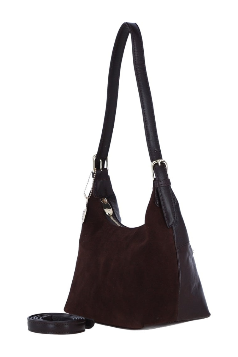 Leather Suede Shoulder Bag