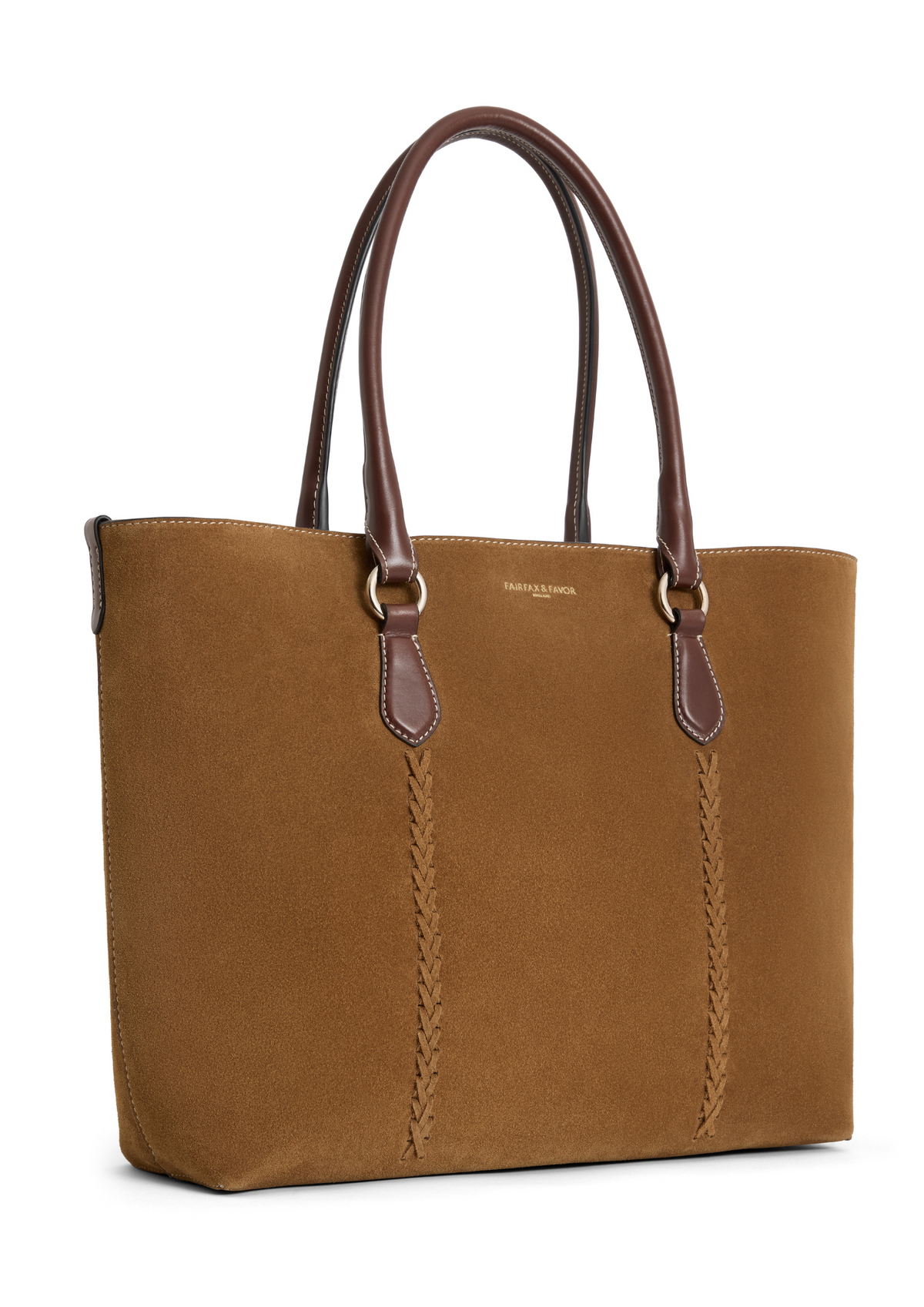 An image of the Fairfax & Favor Fairfax & Favor Seville Tote Tan Suede