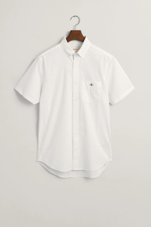An image of the Gant Micro Dot Poplin Short Sleeve Shirt