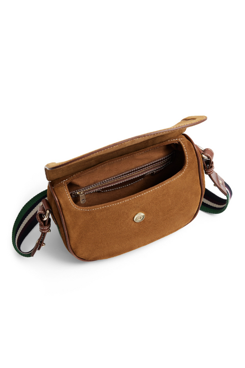 An image of the Fairfax & Favor Boston Handbag in the colour Tan Suede.