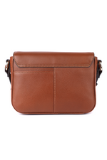 An image of Ashwood Leather 'Leather Crossbody Bag' in colour tan