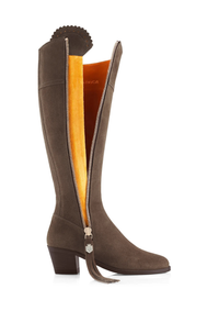 An image of the Fairfax & Favor Fairfax & Favor Heeled Regina Fog Suede