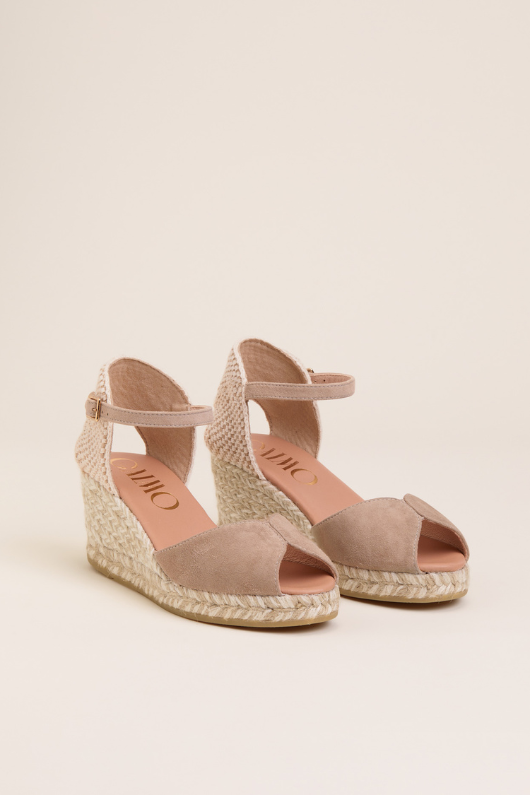 An image of the Gaimo Ronny Wedge Mid-Heels in the colour Taupe.