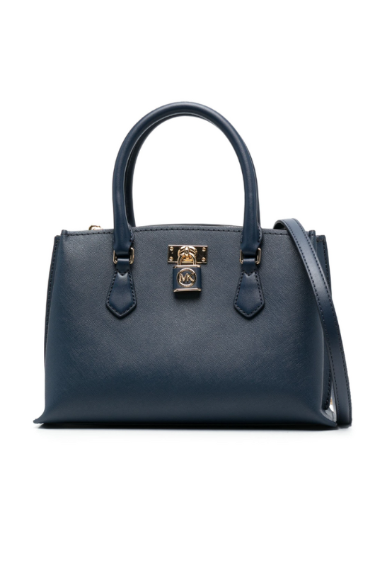 An image of the Michael Kors Ruby Handbag in the colour Navy.