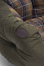 An image of the Barbour Quilted Dog Bed 30 inches in the colour Olive.