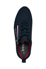 Bugatti Ross Trainer. Men's trainers with decorative zip on the side and modern white & red stripes