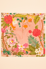 Powder Silk Scarf. A 100% silk square scarf with a pretty pink floral print.