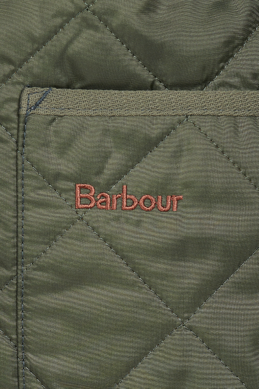 An image of the Barbour Quilted Waistcoat/Zip-In Liner in the colour Olive/Classic.