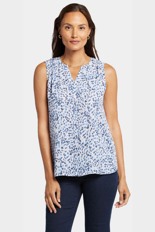 An image of the NYDJ Hayward Hills Pintuck Blouse
