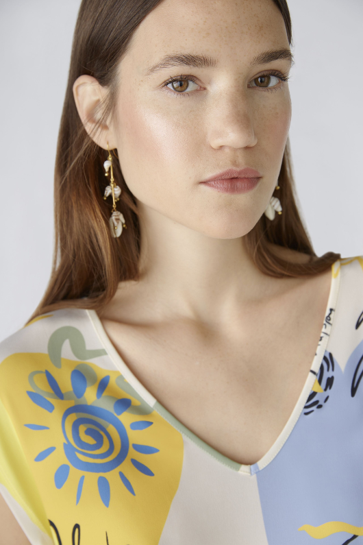 An image of the Oui Multi Print Dress
