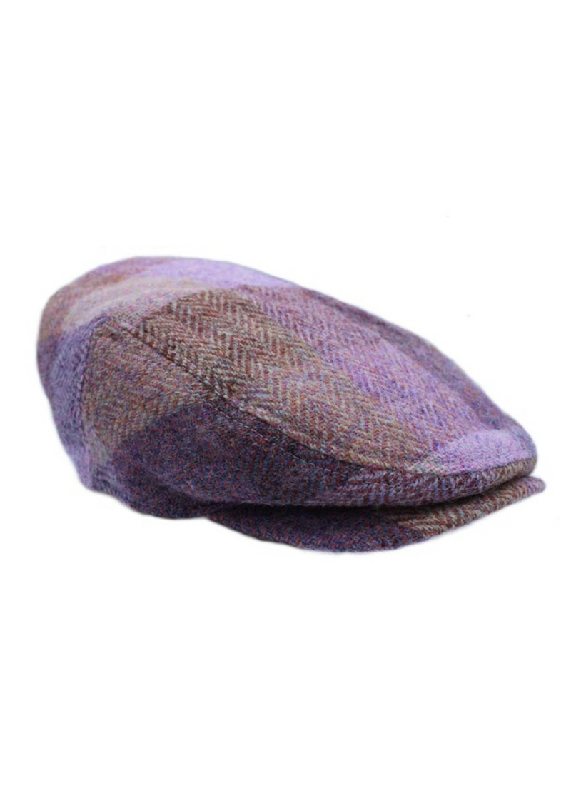 An image of the Heather Accessories Kelty Harris Tweed Ladies Flat Cap