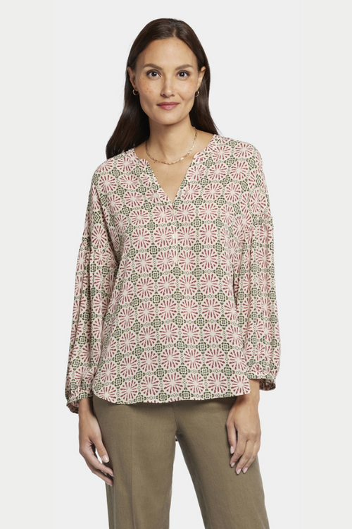 An image of the NYDJ Paulina Peasant Blouse