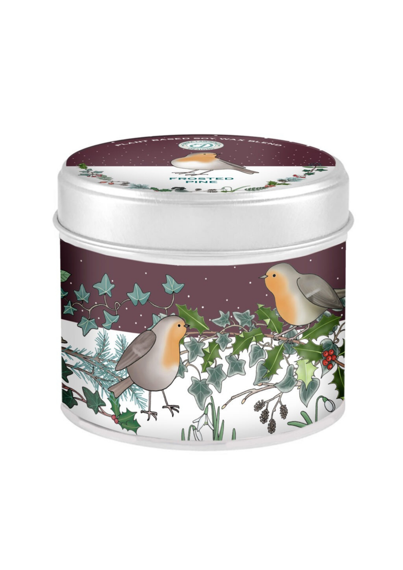 An image of the The Country Candle Company Emma Lawrence Festive Designs Tin Candle