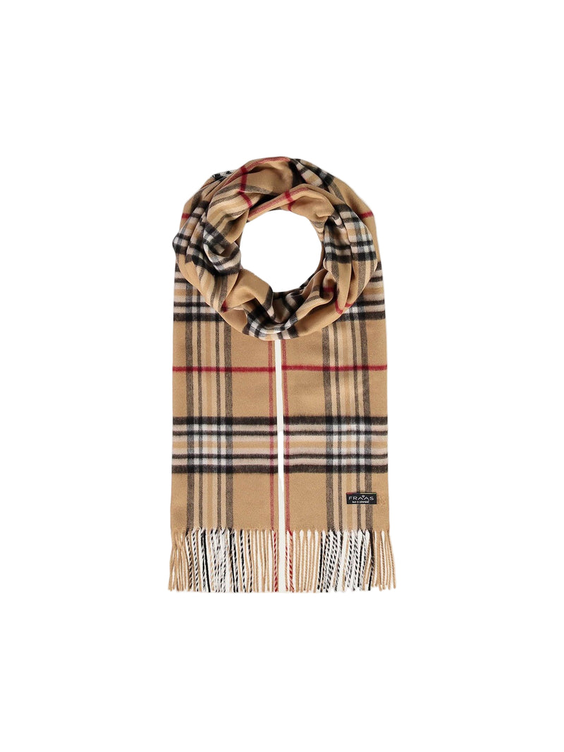 An image of the Fraas Fraas Plaid Cashmink Wrap