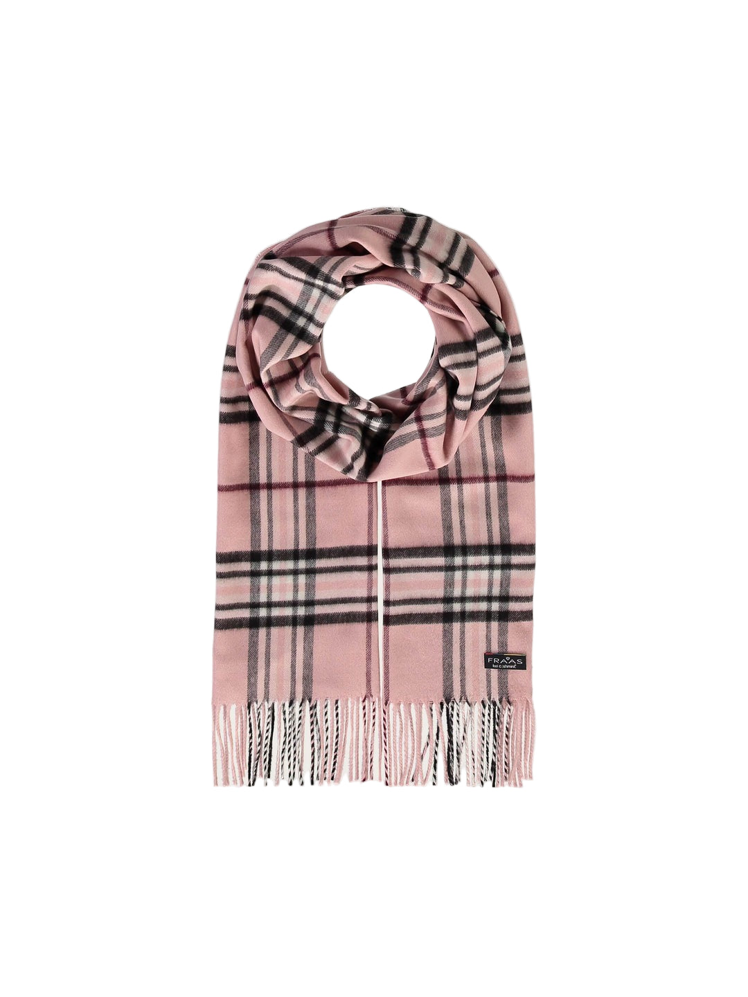 An image of the Fraas Fraas Plaid Cashmink Wrap