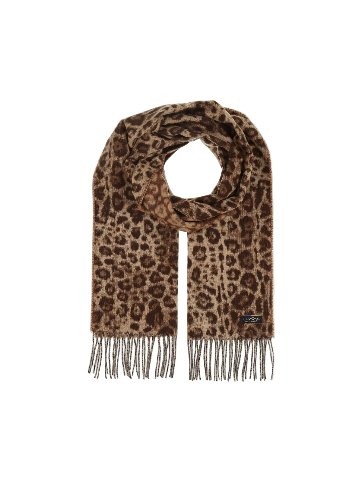 An image of the Fraas Animal Print Cashmink Scarf