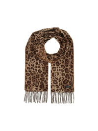 An image of the Fraas Animal Print Cashmink Scarf