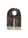 An image of the Fraas Animal Print Cashmink Scarf