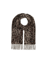 An image of the Fraas Animal Print Cashmink Scarf