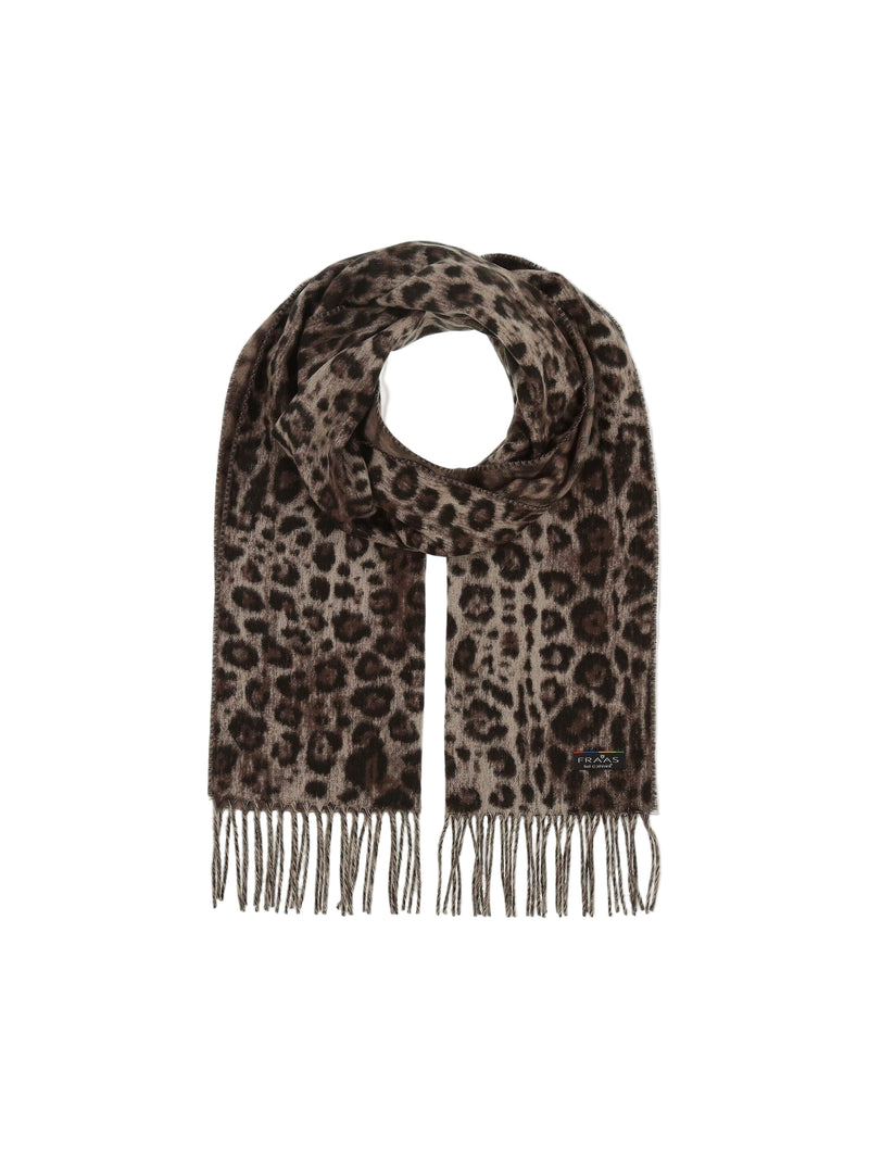 An image of the Fraas Animal Print Cashmink Scarf