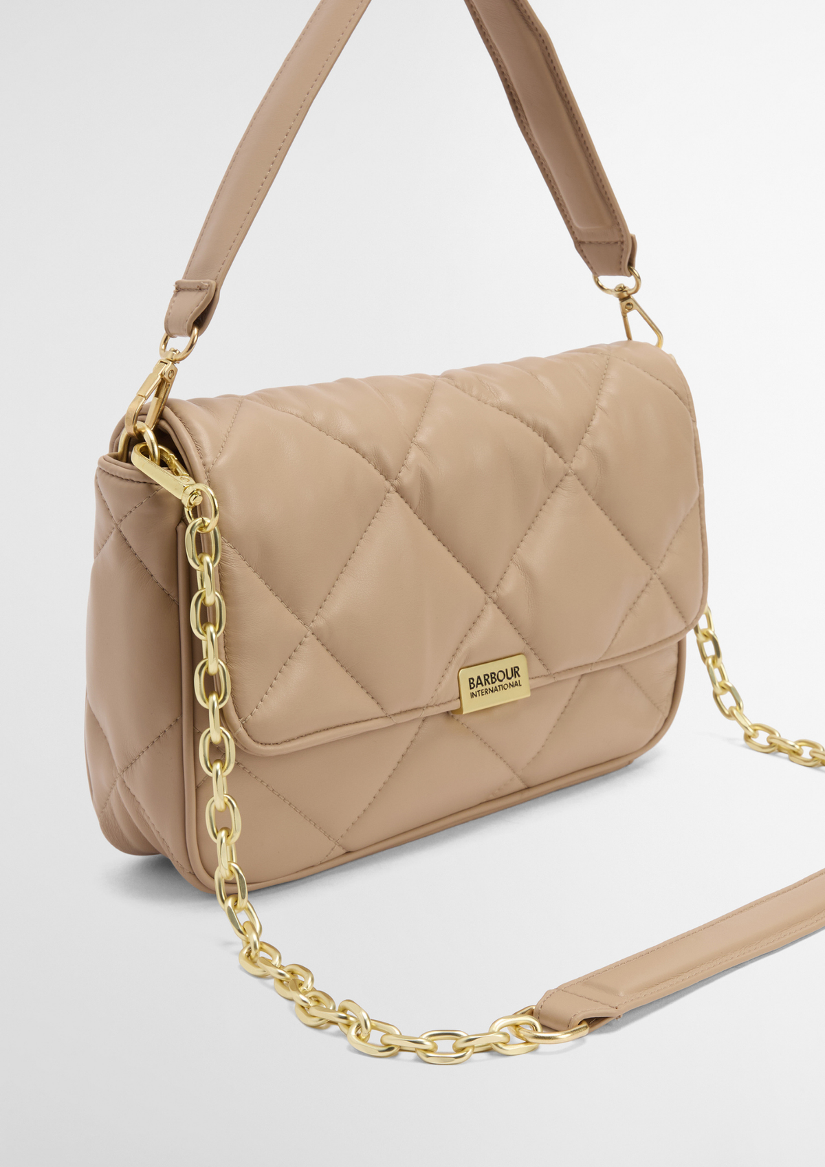 An image of the Barbour International Soft Quilt Shoulder Bag