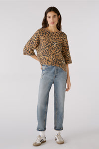 An image of the Oui Leopard Print Jumper