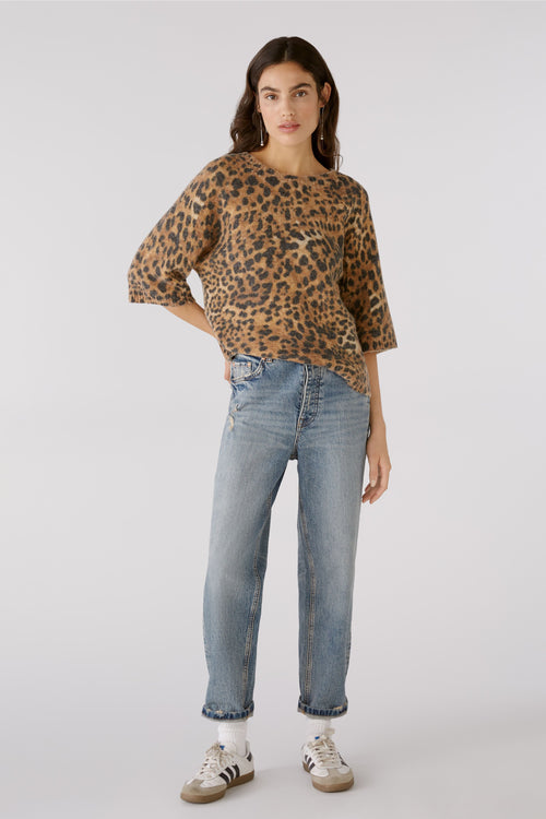An image of the Oui Leopard Print Jumper