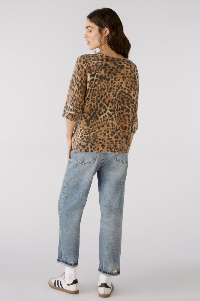 An image of the Oui Leopard Print Jumper