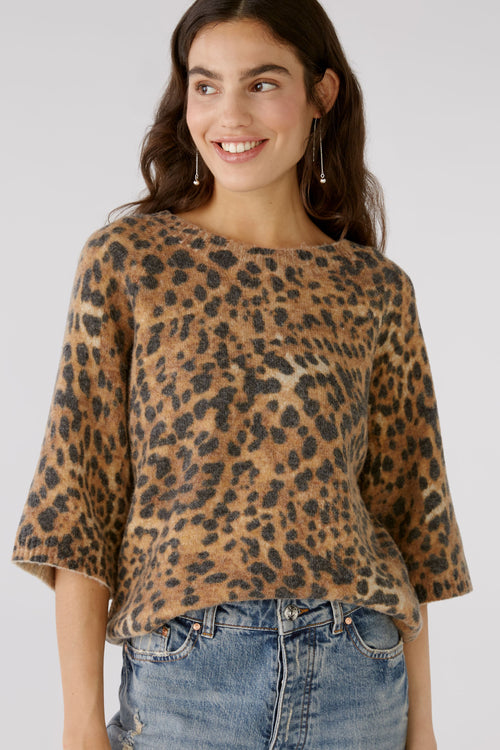 An image of the Oui Leopard Print Jumper