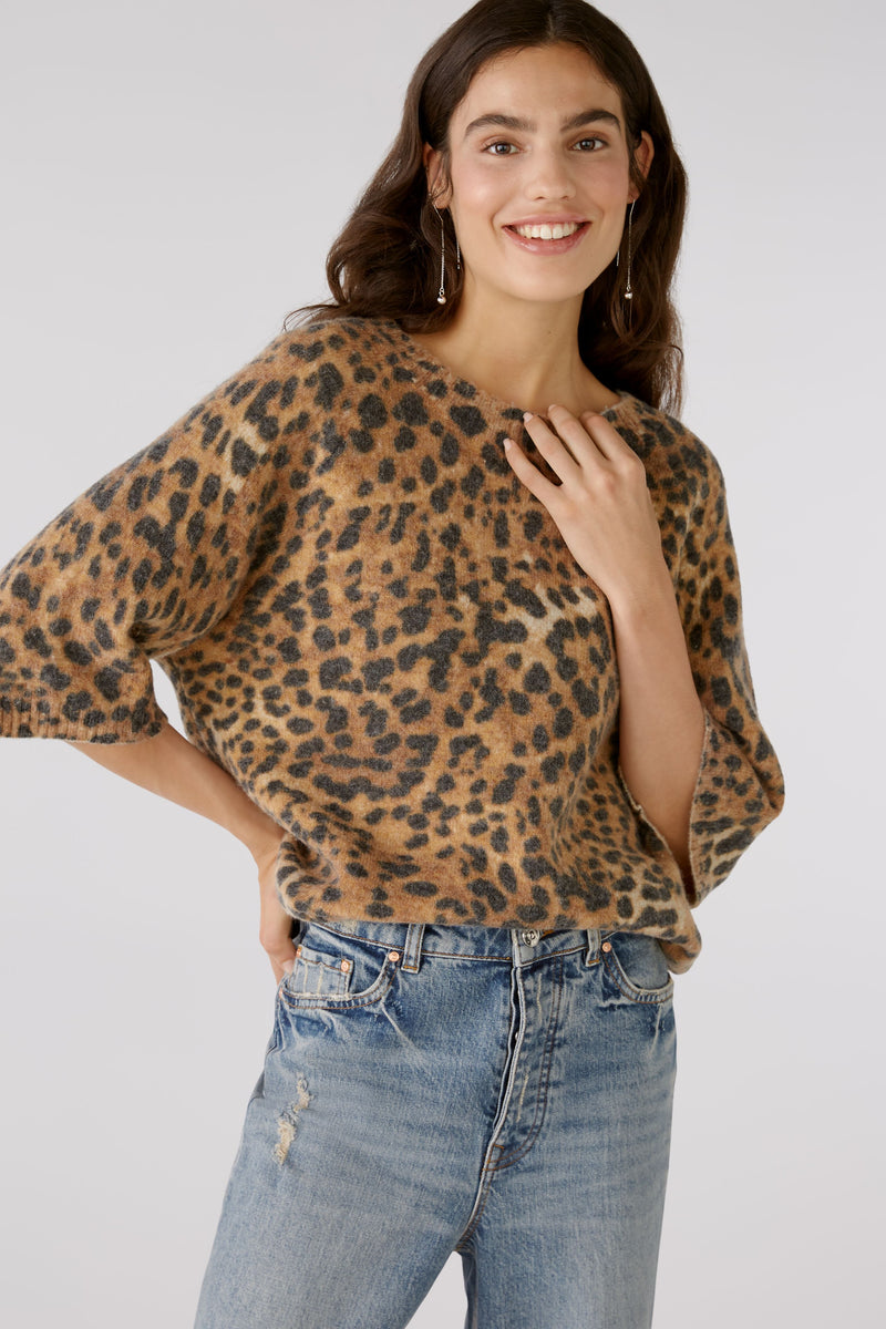 An image of the Oui Leopard Print Jumper