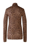 An image of the Oui Leopard Print Roll Neck