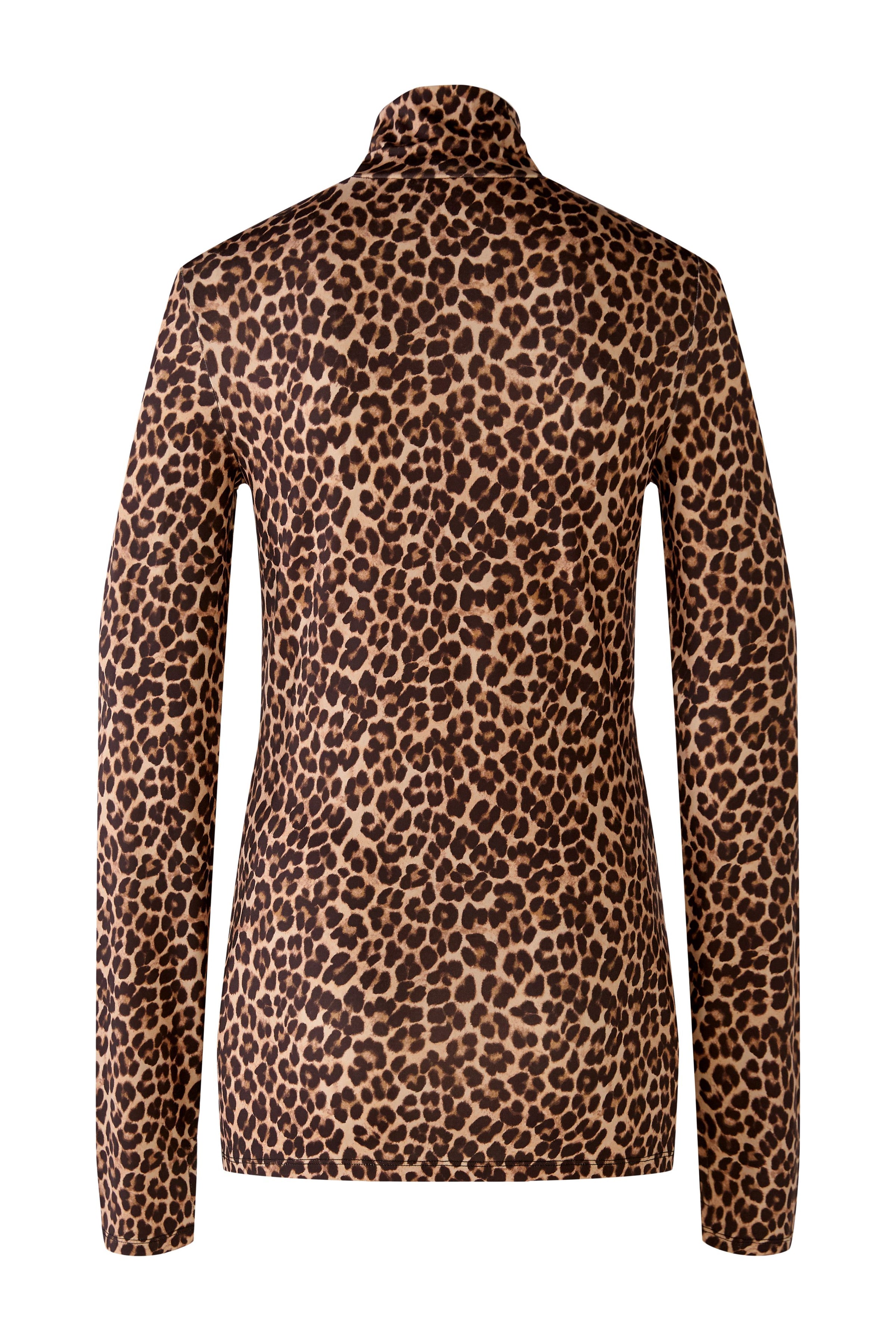 An image of the Oui Leopard Print Roll Neck