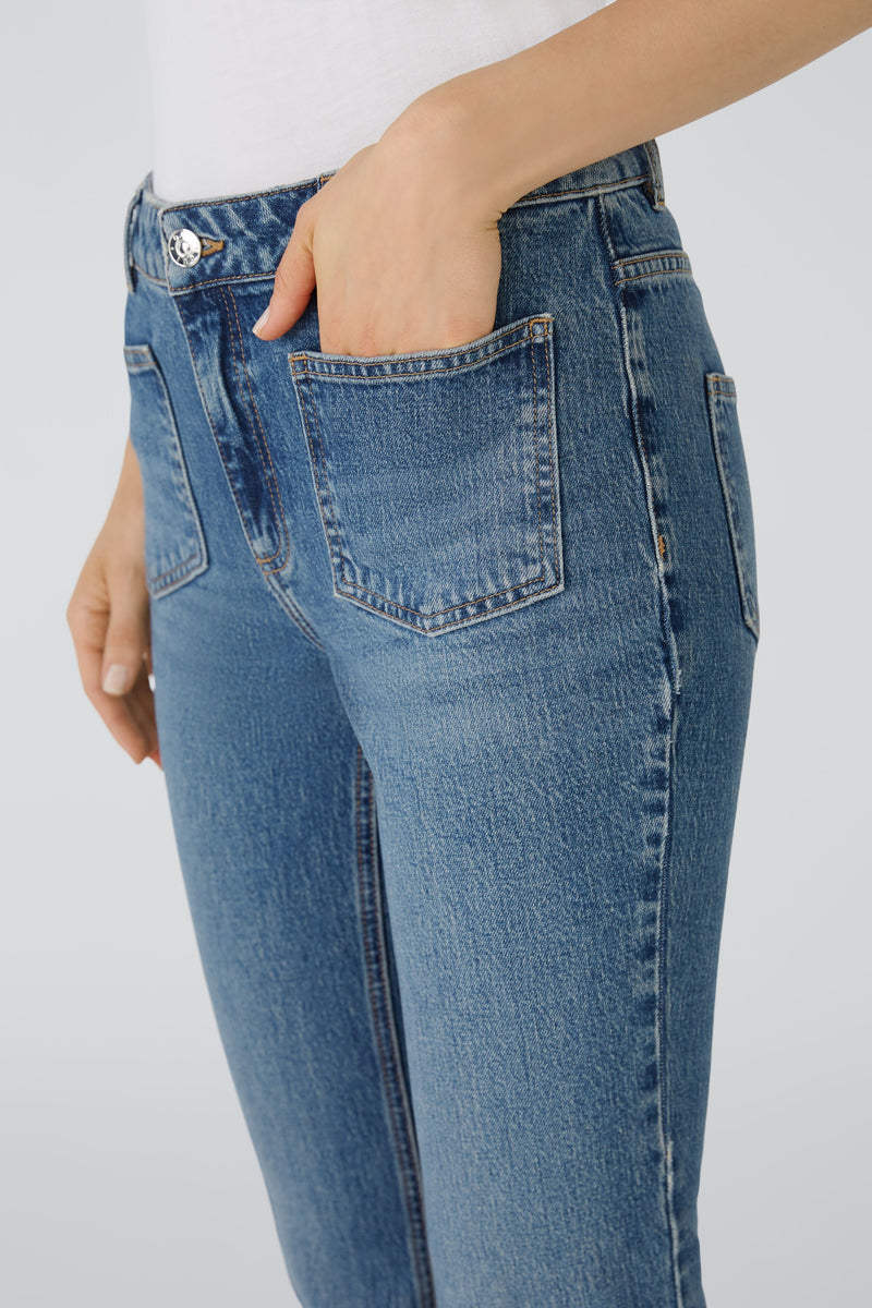 An image of the Oui Jeans - The Flared Mid Rise