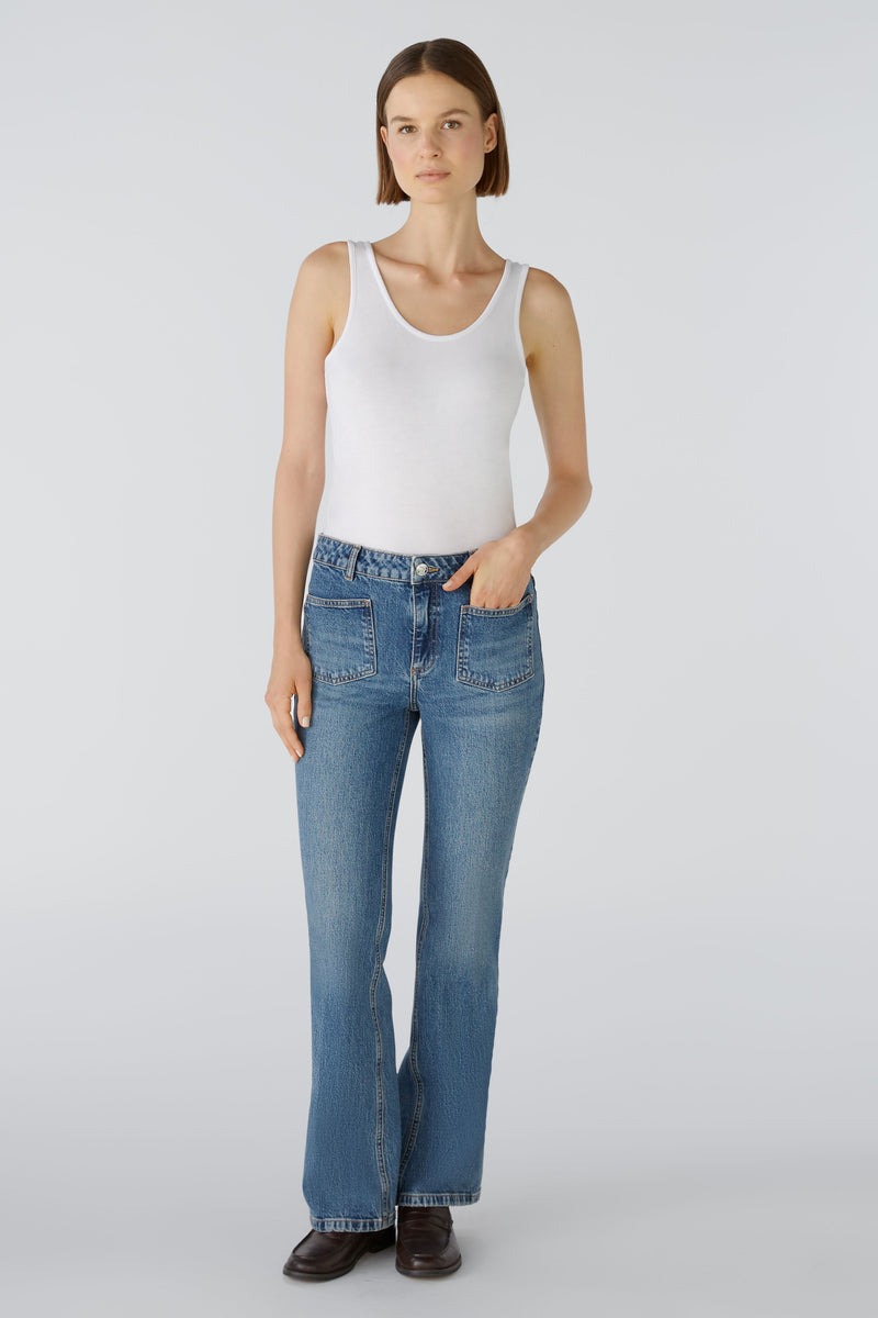 An image of the Oui Jeans - The Flared Mid Rise